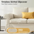 thumbnail image 5 of Vorthio 3-Seater Farmhouse Sofa, Deep Seat Couch with High Back Support, Removable Washable Cover, White, 5 of 8
