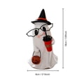 thumbnail image 5 of Halloween Ghost Figurine, Nerd Ghost with Hot Drink, Funny Ghost Statue Halloween Decor for Gift, Cute Spooky Tabletop Ornament for Home, Mantle, Desk & Party Decoration, 5 of 7