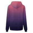 thumbnail image 4 of Hrsba Womens Hooded Sweatshirts,Sweatshirt Tops for Women Fall Winter Gradient Print Hooded Long Sleeve with Pockets Long Length Pullover Tops, 4 of 4