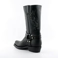 thumbnail image 4 of Grinders Mens Black Leather Cowboy Boots-Bald Eagle, 4 of 6