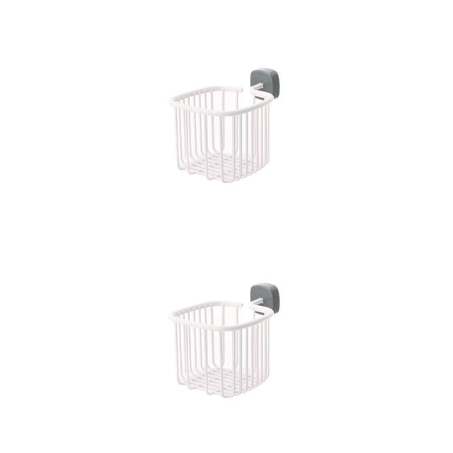 Portarrollos de papel de plástico para pared de baño Inteprter estante autoadhesivo cesta de almacenamiento