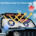 thumbnail image 5 of Uorisanigo Windshield Sun Shade for 1997-2018 Jeep Wrangler TJ JK JKU, UV Rays Blocker American Flag Eyes Print Sunshades Heat Shield, Front Window Windshield Cover Accessories, 5 of 7
