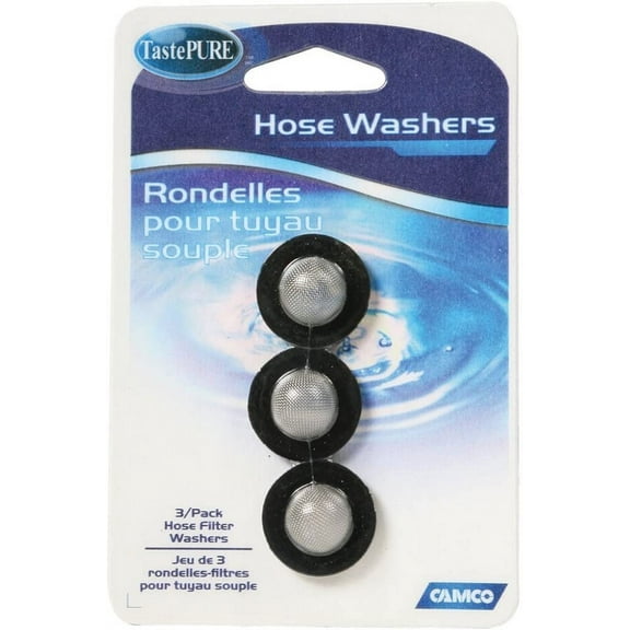 Camco Filter Hose Washer - Stainless Steel, Universal Fit - 3 Count, 1"