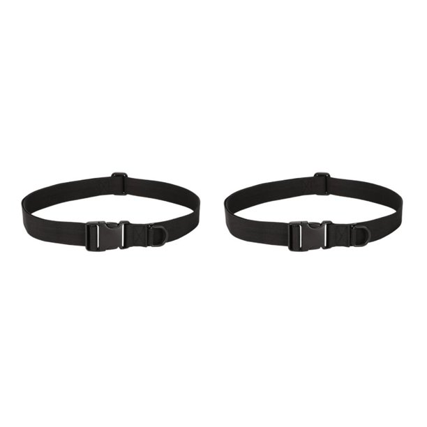 Cinturón Yuarrent de nylon Hebilla de plástico ajustable Negro 2Conjunto