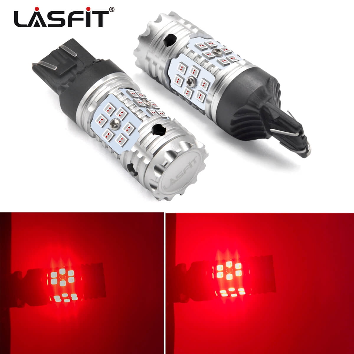 Lasfit 7443 7444 LED Bulbs for Brake Tail Light, Rear Turn Signal