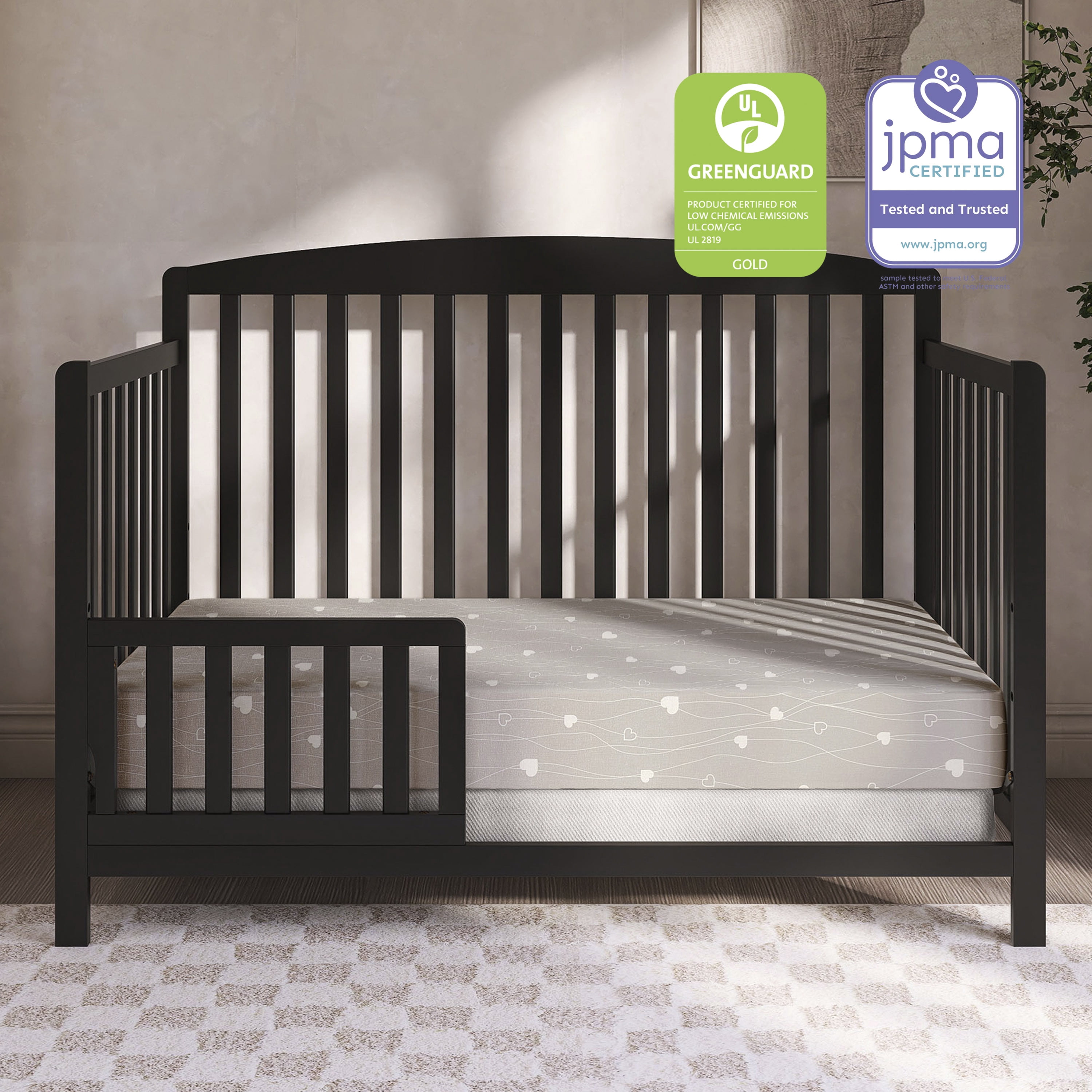 Dream On Me Modern Love 2 in 1 Infant and Toddler Mattress / Greenguard Gold Environment Safe Baby Mattress/ JPMA Certified Infant Mattress / Waterproof Vinyl Cover/ Maximum Support And Safety