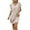 Khaki Dress, variant on Htigea V-Neck Mini Dresses for Women Summer Ruffle Sleeveless Semi Formal Dress Solid Color Office Work Everyday Dresses Khaki,L