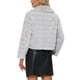 thumbnail image 3 of Chaqueta corta de pelaje sintético con cuello de solapa para mujer Inspire Chic, XS, gris claro, 3 of 6