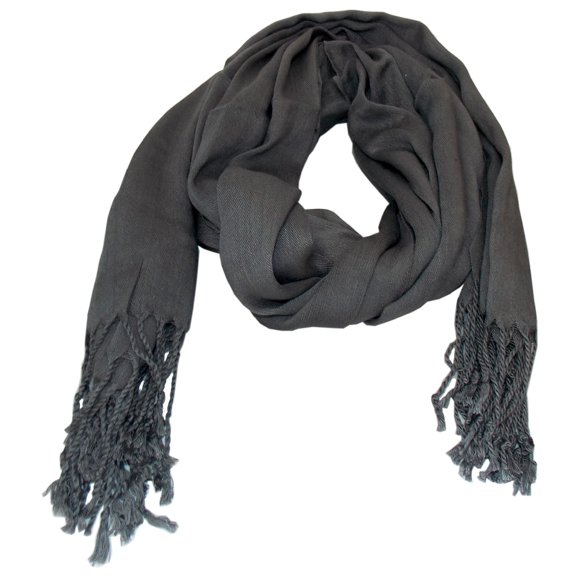 Pashmina larga fina Chal agradable y ligero Mascada elegantes de colores y para cualquier época del año Gris CHIC-FANTASY Bufanda para el cuello