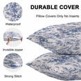 thumbnail image 4 of Waterproof Throw Pillow Covers Set of 2, 20x12 Inch Blue Garden Retro Decorative Pillowcases Outdoor Pillow Slip Cushion Covers Set for Couch Tent Modern Art Building Tree Boat, 4 of 7