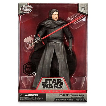 Disney Kylo Ren Elite Series Action Figure Unmasked Die Cast Metal Collectible with Lightsaber, 7 Inch