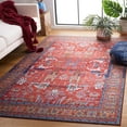 thumbnail image 2 of SAFAVIEH Tucson Gwendolyn Oriental Machine Washable Area Rug, Rust/Navy, 2'6" x 4', 2 of 8
