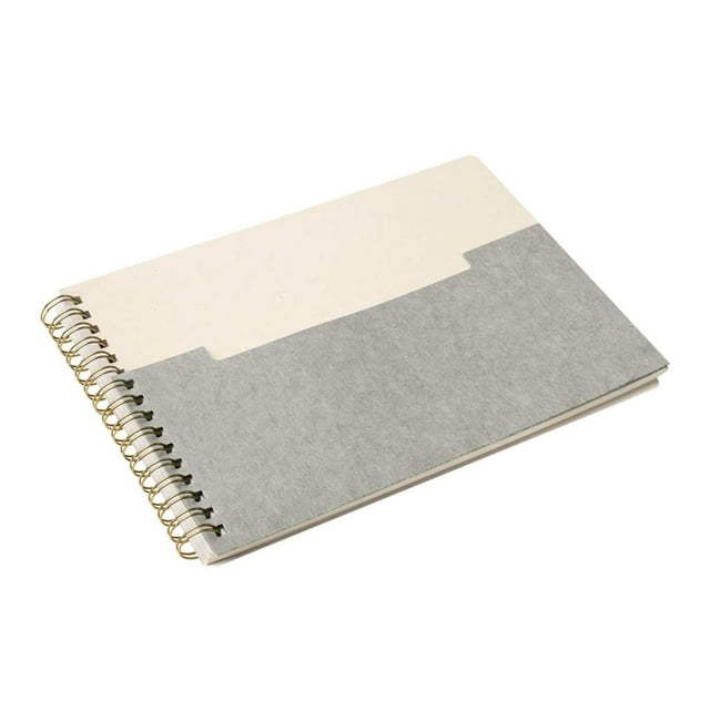 Libreta ecológica espiral con bolsillo frontal gris 21 x 14