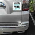 thumbnail image 2 of DistinctInk Custom Bumper Sticker - 4" x 4" Decorative Decal - White Background - Less Talky More Lifty, 2 of 2