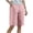 Pink, variant on Qiopertar Women's High-Waisted Yoga Shorts with Pockets Solid Color Fitness Tennis Workout 5-Inch Inseam Casual Comfy Stretchy Athletic Shorts, Navy 4XL
