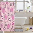 thumbnail image 3 of Manfei Cartoon Lacrosse Bow Shower Curtain 72Wx72L,Sport Girly Bathroom Curtain, 3 of 5