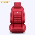 thumbnail image 4 of OTOEZ Car Seat Covers Full Set Leather Front and Rear Bench Backrest Seat Cover Set Universal Fit for Auto Sedan SUV Truck, 4 of 10