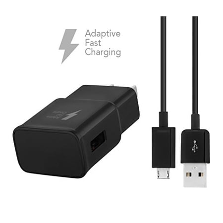 Ixir ZTE Warp 4G Charger Fast Micro USB 2.0 Cable Kit by TruWire - {2 Fast Wall Charger + 2 Micro Cable} True Digital Adaptive Fast Charging uses dual voltages for up to 50% faster charging!