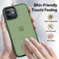 thumbnail image 4 of for iPhone 12 Phone Case, Shockproof for iPhone 12 Pro Case,  Grade Drop Protection, Protective Hard Back Slim Translucent Case for iPhone 12 6.1'', Frosted Green, 4 of 14