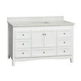 thumbnail image 2 of Abbey 60" Single Bathroom Vanity with White Cabinet and Quartz Top, 2 of 7