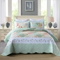thumbnail image 1 of MarCielo 3 Piece Printed Quilt Set, Lightweight Bedspread, Queen, 1 of 6