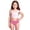 Pink3, variant on Little Girl's Bikini Sets Two Piece Swimsuit UPF 50 Sun Rash Guard And Swim Shorts For Beach Pool Summer Swimwear Size 6-7T