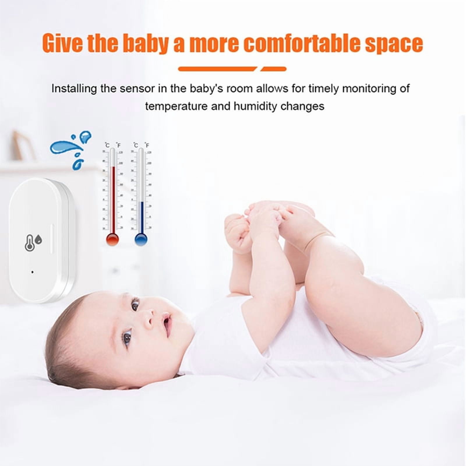 5X Tuya ZigBee Smart Temperature & Humidity Sensor, Outdoor Hygrometer Thermometer Mini Temperature Humi