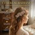 thumbnail image 3 of MIALLO Gold Wedding Hair Barrette for Bride, Vintage Floral Rhinestone Hair Clip, Bridal Headpiece for Half-up Hairstyle, 3 of 7