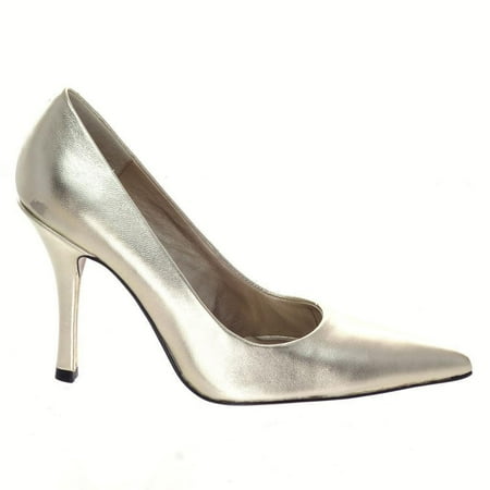 - Vixen by Navara, Leather Pointy Toe Low Stiletto Heel Work Dress Pump Women Shoe