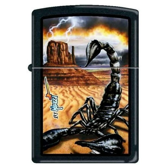 Zippo Lighter - Mazzi Scorpion Black Matte