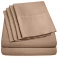 thumbnail image 1 of Queen Sheets Taupe - Juego de sábanas Queen de 6 piezas 1500 Supreme Collection de microfibra cepillada fina con bolsillo profundo - 2 fundas de almohada adicionales de gran valor Queen Taupe, 1 of 1