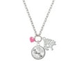 thumbnail image 2 of Delight Jewelry Acrylic 5/16" Hot Pink Heart Let Things Go Fall Zoey Charm Necklace, 28", 2 of 4