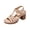 Pink, variant on Women's Block Heel Platform Sandals Retro Breathable Open Toe Ankle Strap Comfortable Slip On Wedge Dressy Shoes Brown Size 9.5