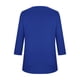 thumbnail image 5 of Camisetas para mujer,Camiseta de talla grande, blusa informal estampada de manga 3/4 para mujer, poliéster, cuello redondo, para usar en casa, sopatenor, 5 of 9