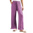 thumbnail image 6 of Outfmvch Wide Leg Linen Pants for Women Drawstring Pants Women Flowy Wide Leg Drawstring Cropped Linen Pants Women Wide Leg Linen Pants Baggy Linen Wide Leged Linen Pants Women Hot Pink S-3XL, 6 of 6