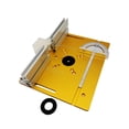 thumbnail image 1 of Riwcyla Set of 3 Router Table Insert Plate Aluminum Alloy Wood Milling Flip Board Machine Engraving Auxiliary Tool with Miter Gauge Table Saw Woodworking Benches, 1 of 5