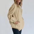 thumbnail image 3 of Hessimy Y2K Womens Zip Up Hoodies Long Sleeve Oversized Sweatshirts Fleece Jacket Pockets 2024 Fall Outfits Fashion Clothes(Z05-Khaki,S）, 3 of 6