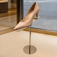 thumbnail image 3 of veasfak Shoe Rack Adjustable Height Rack Retail Supplies for High Heels Sandals Shop Rose Gold, 3 of 9