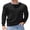 Black, variant on Mens Sweater Crewneck Pullover Long Sleeve Lightweight Sweater Plain Knit Silm Fit