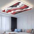 thumbnail image 2 of Red Black Ombre Fluorescent Light Covers, Modern Geometric Moire Abstract Art Magnetic Light Covers for Ceiling Lights, Fluorescent Ceiling Shade Filters for Classroom Bedroom Office 4x2Ft x 3PCS, 2 of 8