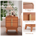 thumbnail image 5 of JOINICE Mid Century Modern Nightstand Set of 2 with Storage, Bedside Table with Metal Handle,for Bedroom,Cherry, 5 of 6