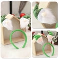 thumbnail image 4 of 3 uds decoraciones navideñas doble cabeza bosque de primavera hombre hebilla de cabeza de tela aro de cabeza de muñeca de dibujos animados, 4 of 5