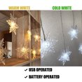 thumbnail image 4 of Snowflakes LED Curtain Lights Color Changing Snowflakes Fairy Lights, LED Snowflake Lights for Home, Church, Wedding, Birthday COLD-USB, 4 of 6