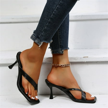 

HIBRO Spring And Summer Fashion Women Sandals Set Toe High Heels Toe Cross Strap Sexy Casual Style