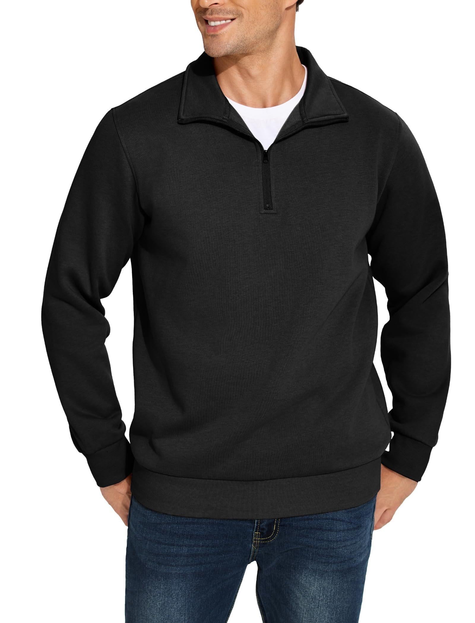 GXIPO 2024 Men's 3/4 Zip Pullover Long Sleeved Fashion Slim Fit