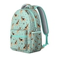 thumbnail image 2 of Compact Small Backpack for School with Dog and Floral Prints, Lightweight Travel Bag for Pet Lovers and Puppy Fans, 2 of 6