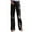 Black, variant on Fjofpr Clothing Ripped Jeans for Women Stretchy Jeans for Women Trendy Slimming High Waisted Jeans for Women Womens Hole Button Zipper Pocket Casual Flares Wide Leg Slim Pants