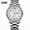 Silver belt, white face man, variant on Men's Quartz Watch with Large Numerals, Dual Calendar, for Middle-Aged and Elderly Men