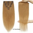thumbnail image 3 of Benehair Clip In Human Hair Extensions Full Head Real Remy Hair Clip In Weft 8 Pcs Blonde Hair 8"-24" Long AAA+US HOT SALE, 3 of 11