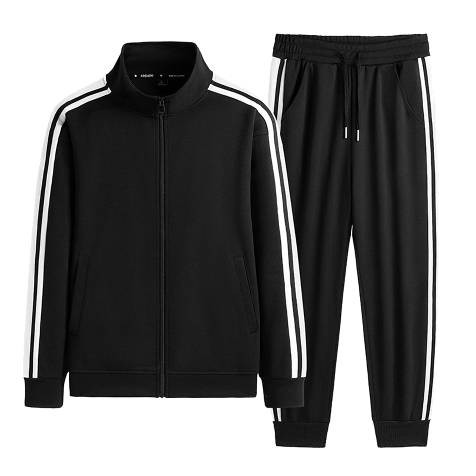 Men's 2-Piece Windbreaker Tracksuit Quarter Zip Track Jacket Mesh